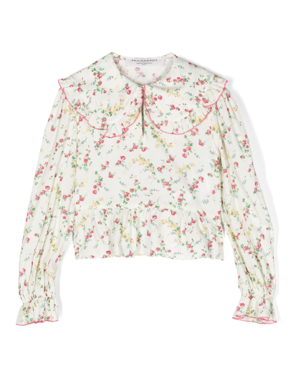 Floral-print blouse - White