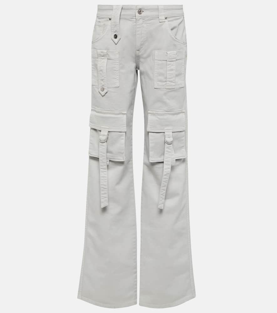 Blumarine Low-rise denim cargo pants