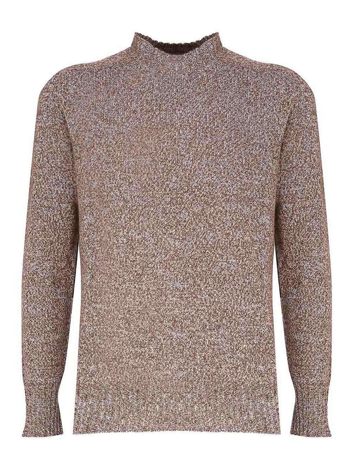 Crew-neck sweater in moulin cashmere
