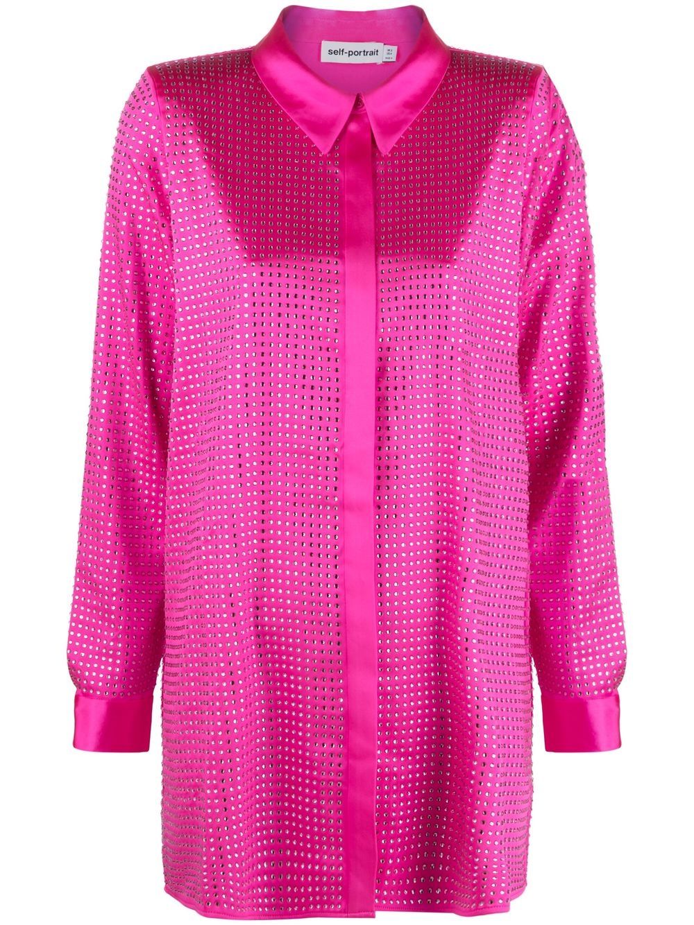 Rhinestone Satin Shirt