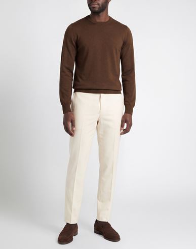 Man Sweater Brown Size 36 Virgin Wool
