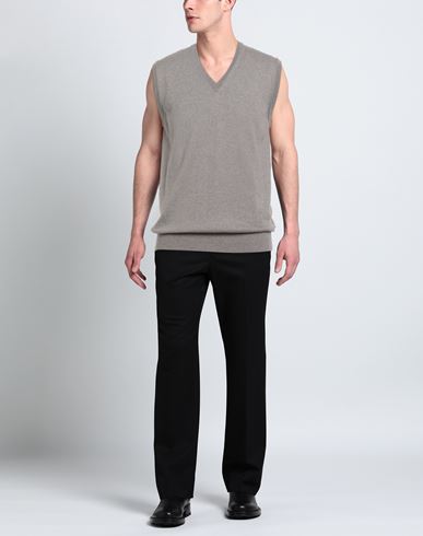 Man Sweater Taupe Size 48 Merino Wool