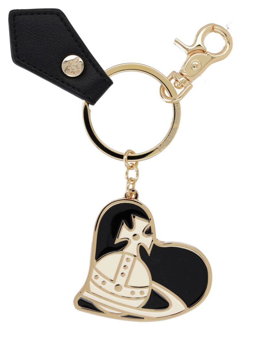 Black Orb Heart Solid Key Holder