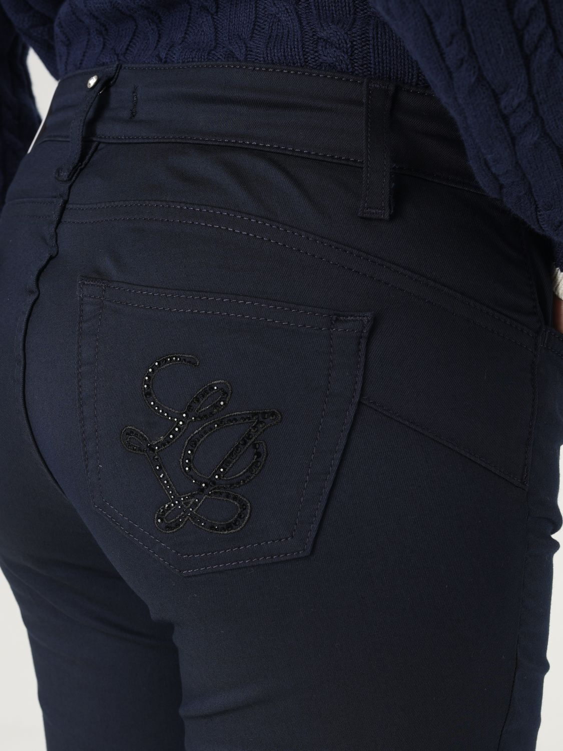 Pants LIU JO Woman color Navy