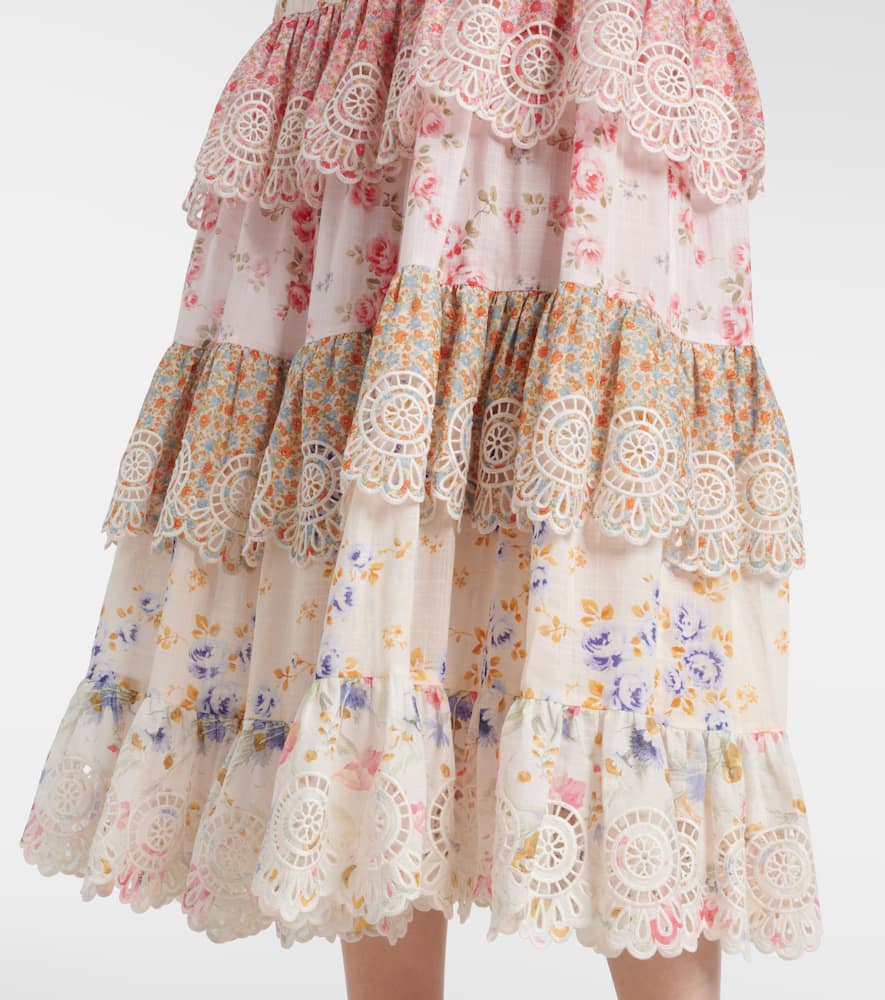 Lucky tiered cotton maxi dress
