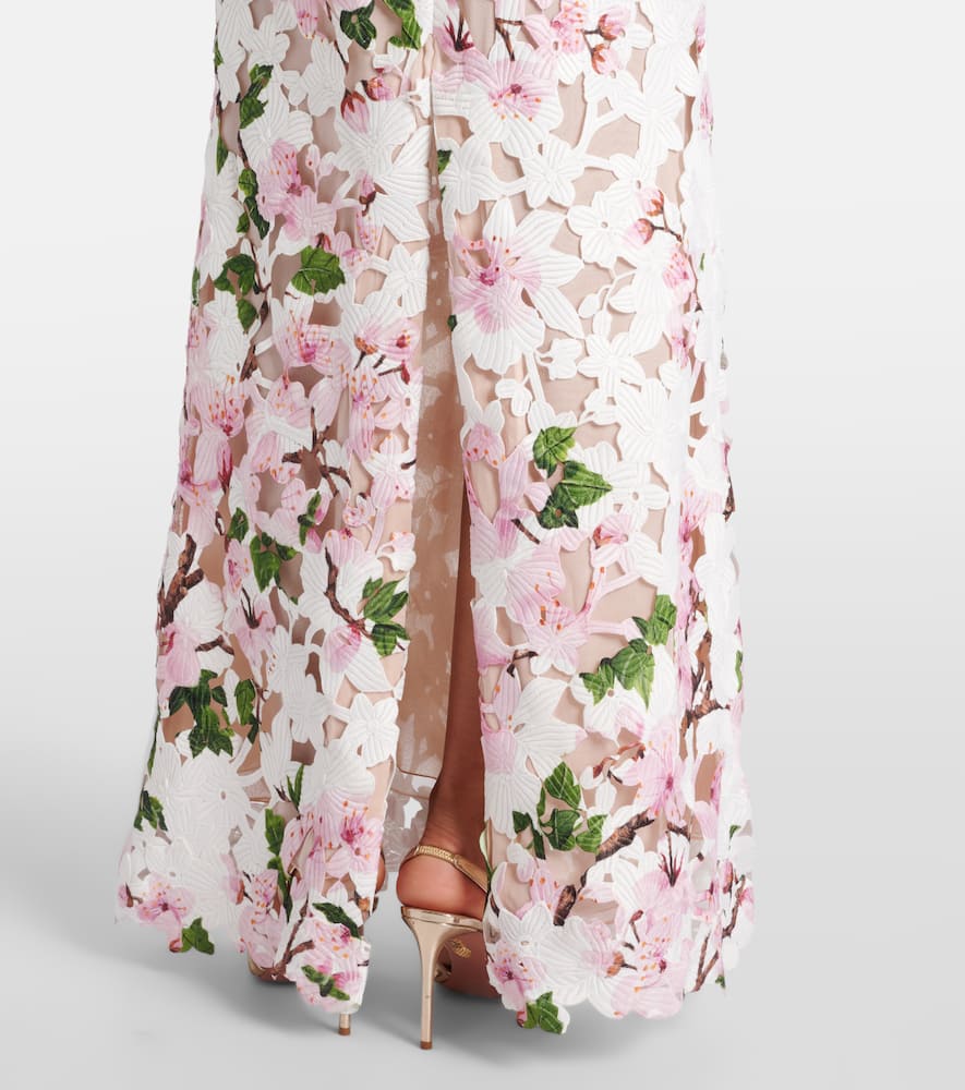 Floral guipure lace gown