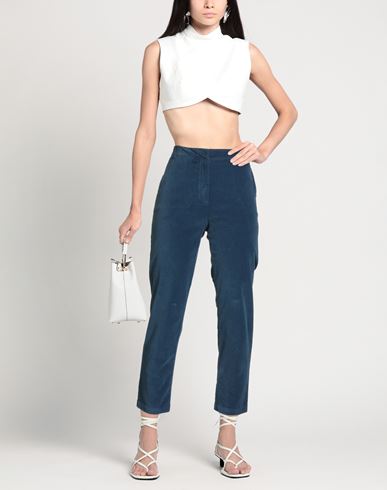 Denim Woman Pants Navy Size 4 Cotton, Elastane