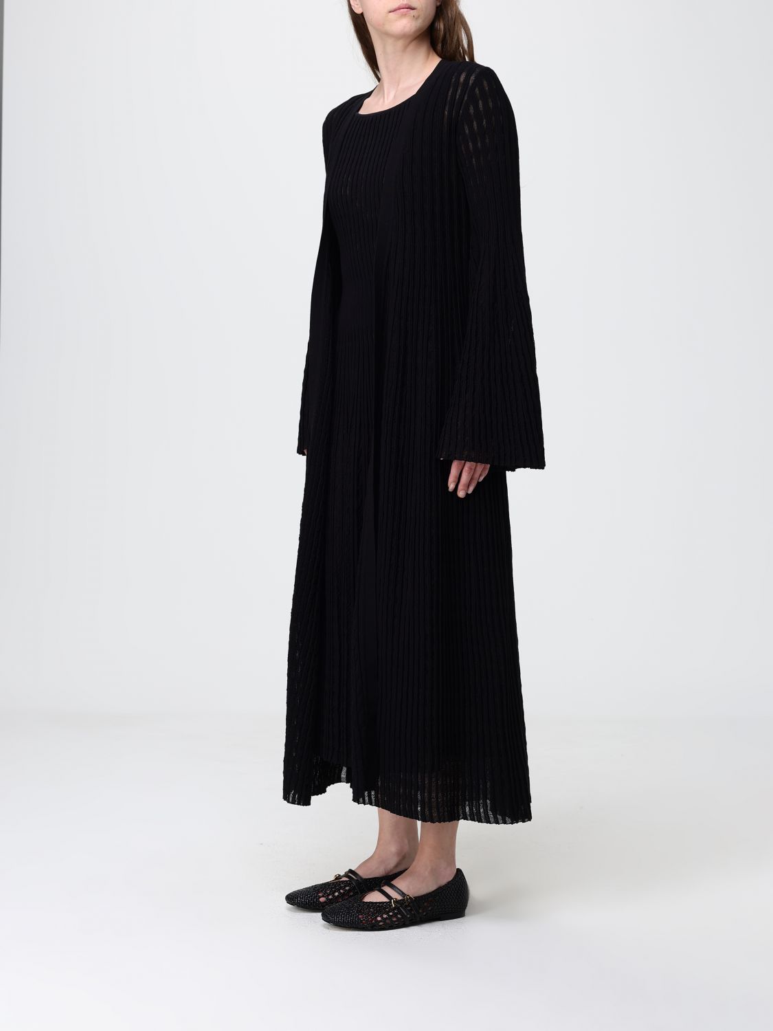 Liliana Long Viscose-Blend Cardigan with Kimono Sleeves