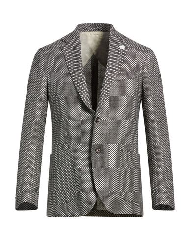 Man Blazer Black Size 38 Wool, Silk, Linen