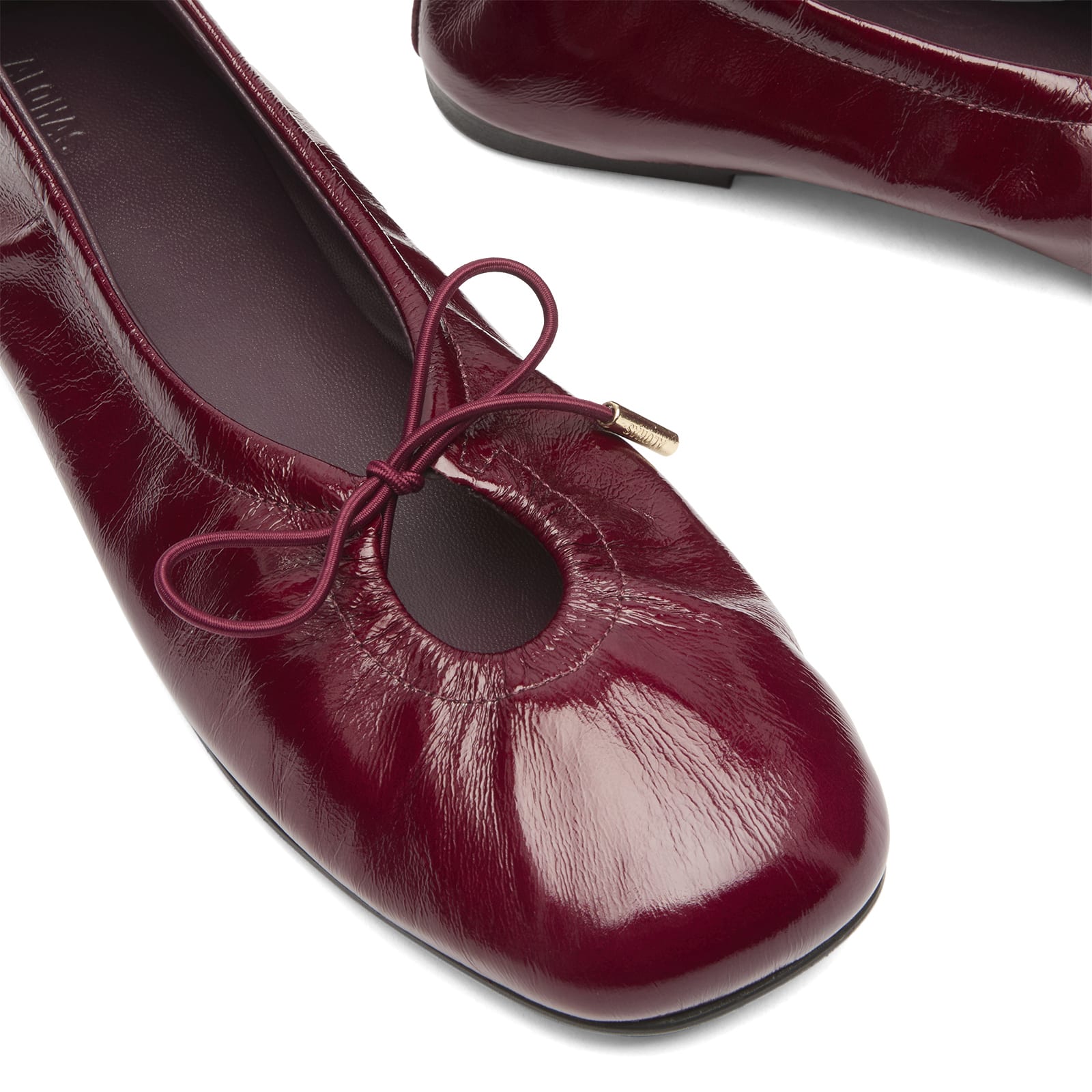 Women's Rosalind Burgundy Patent Leather Ballet Flats in Onix Burgundy