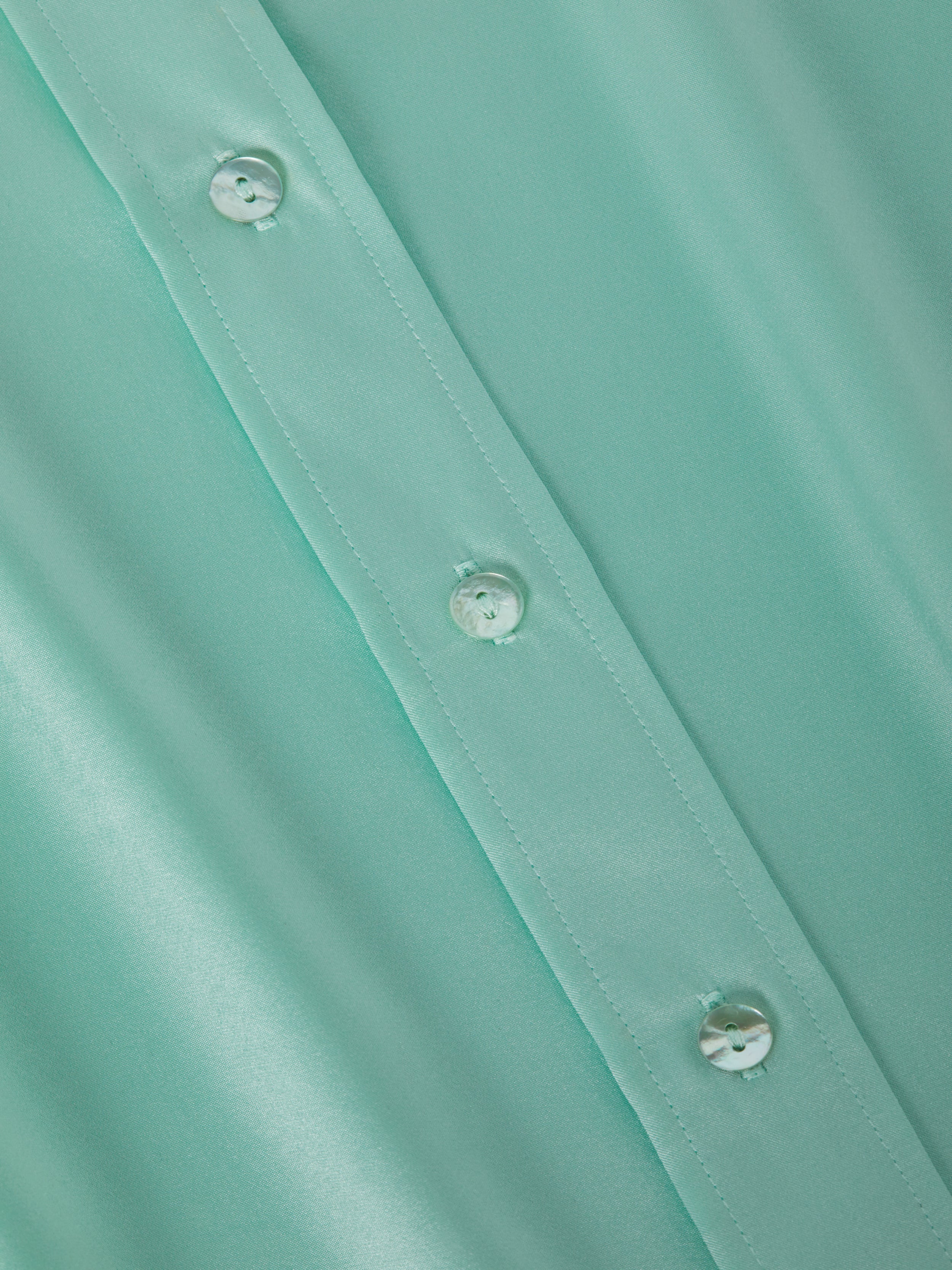 L'AGENCE Dani Silk Blouse Top In Pale Jade