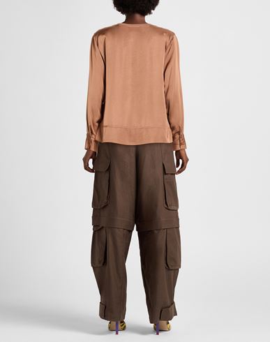 Woman Top Brown Size S Viscose
