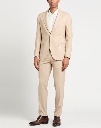 33048876sp Man Suit Sand Size 40 Wool, Silk, Elastane