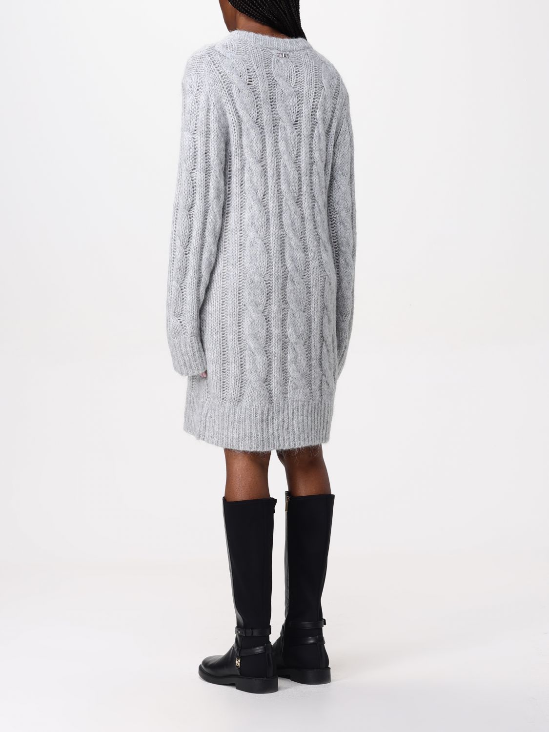 Cable-knit dress - Grey