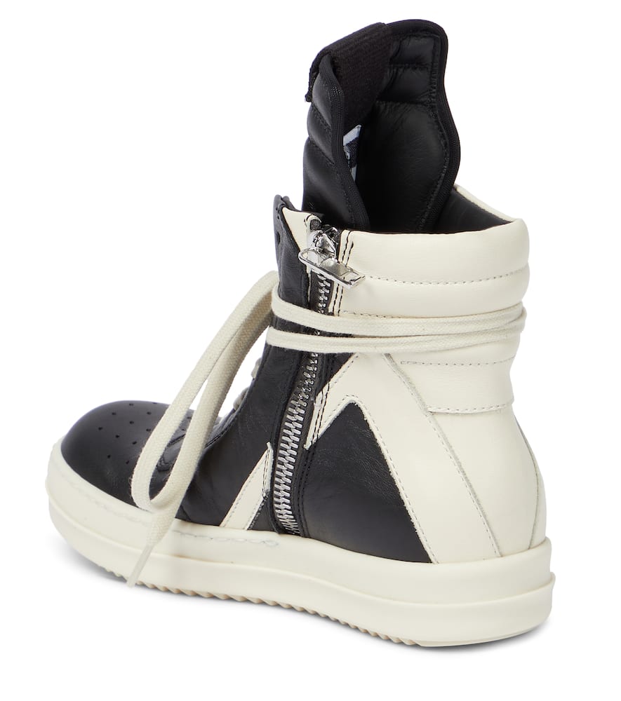 Rick Owens Kids Geobasket high-top leather sneakers