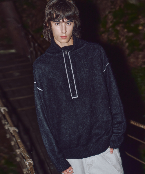 XTK176 Panel Half Zip Knit