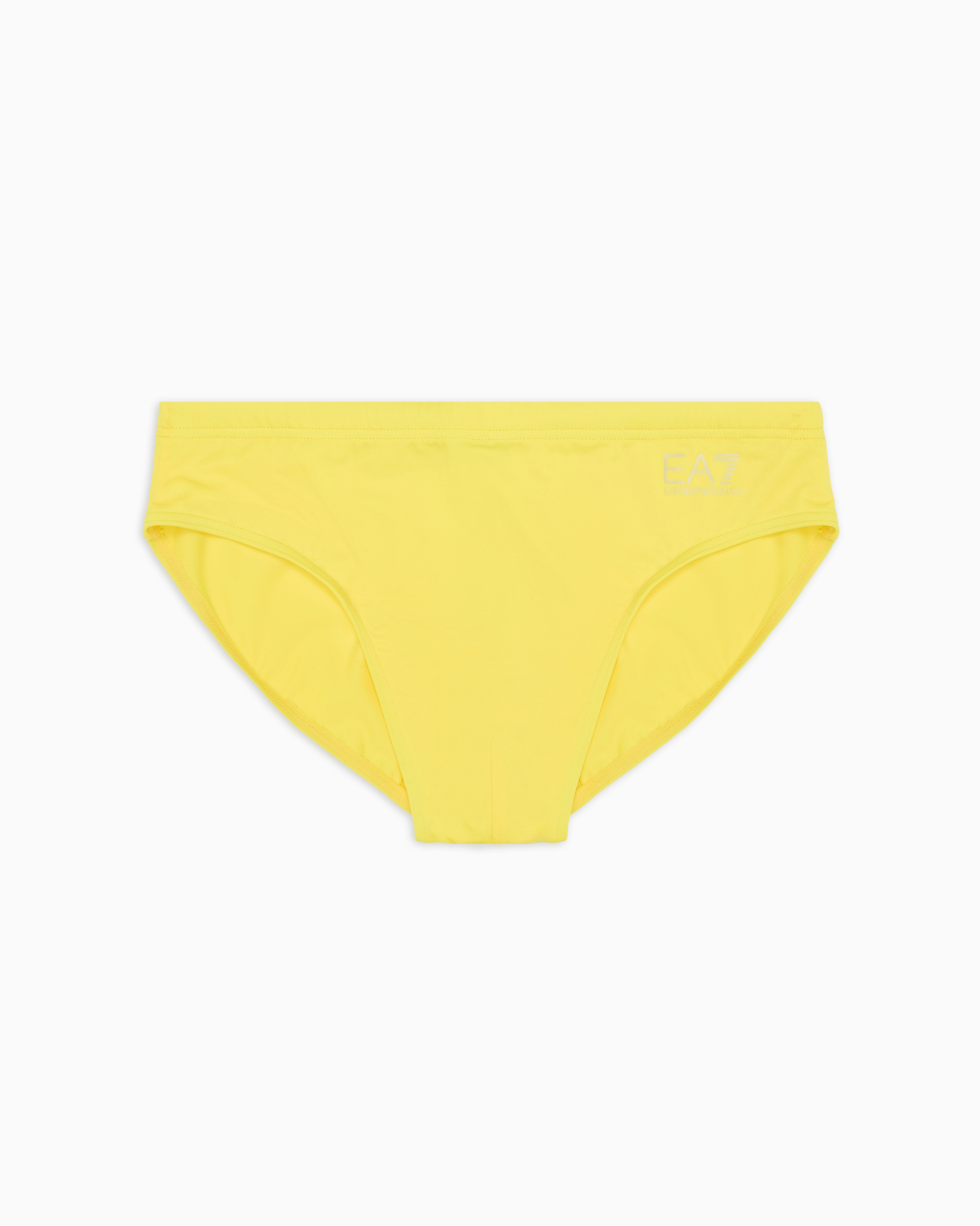 Swimming briefs with an elastic waist and drawstring