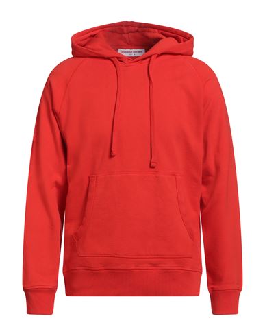 Man Sweatshirt Tomato red Size S Cotton, Elastane