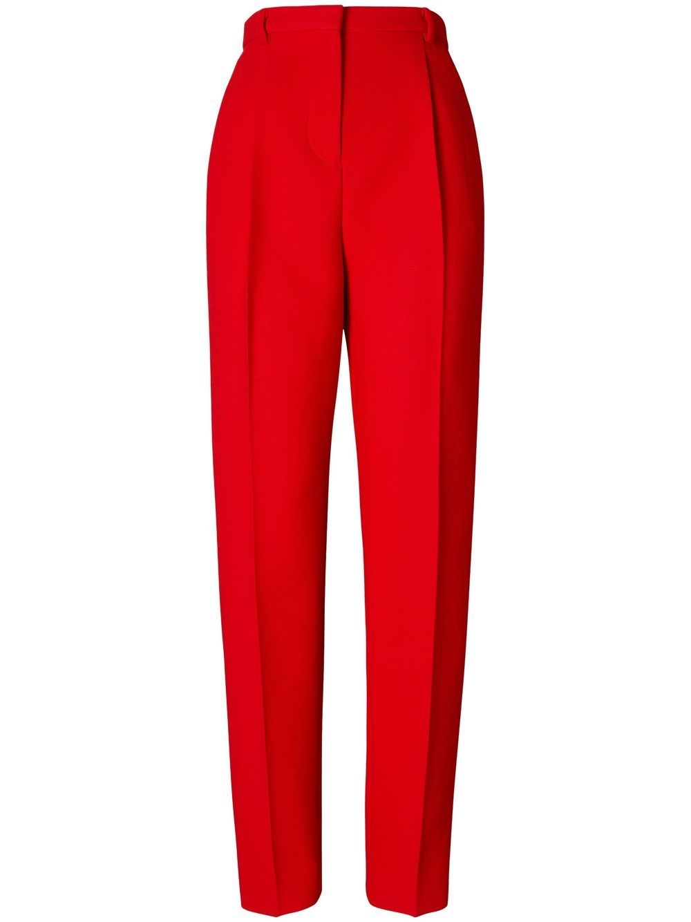 Double-faced wool trousers - Red