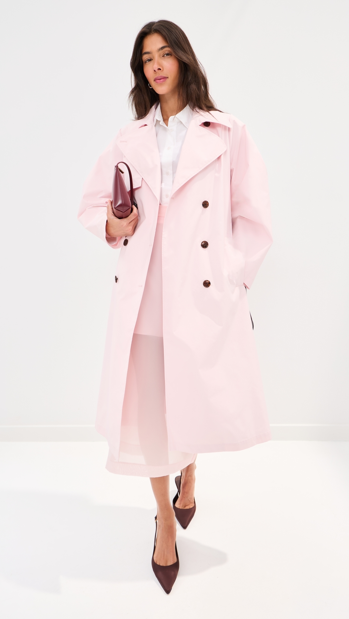 Toby Trench Coat Icy Pink