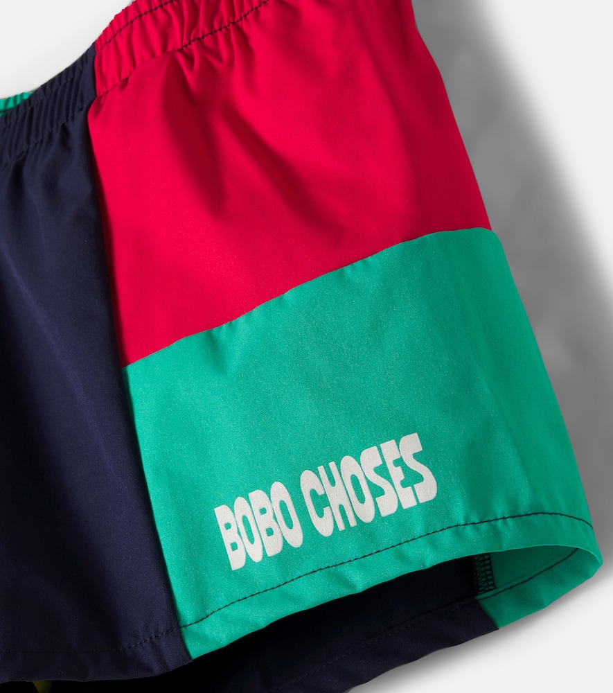 Colorblocked swim trunks