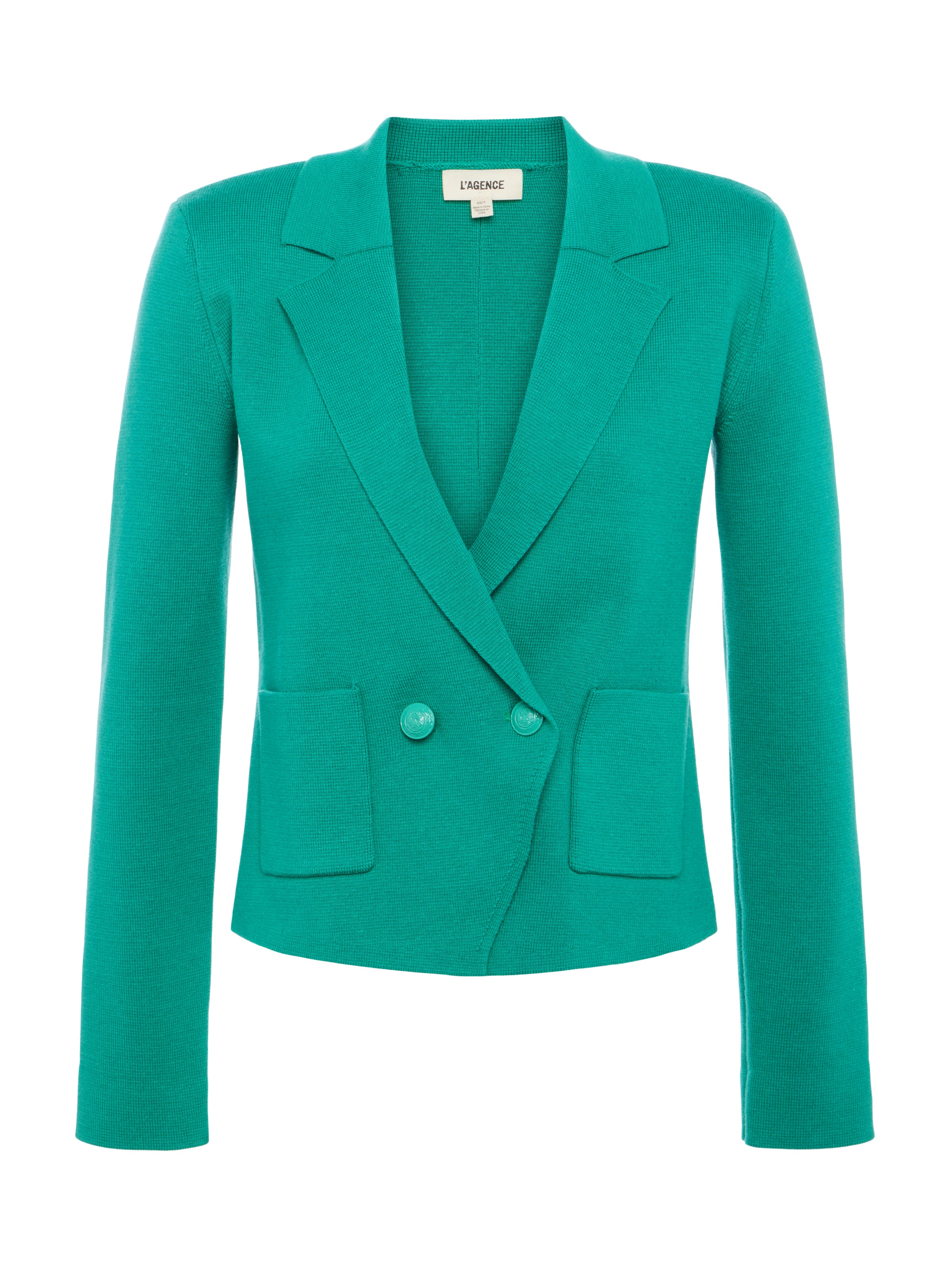 Sofia Knit Blazer In Bright Seafoam