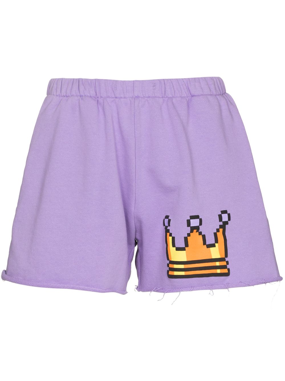 Pixel-print track shorts - Purple