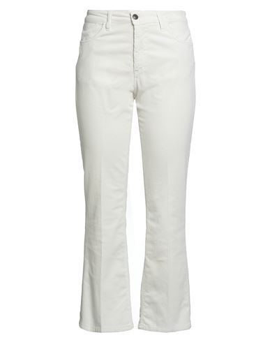 Woman Pants White Size 28 Cotton, Modal, Elastane