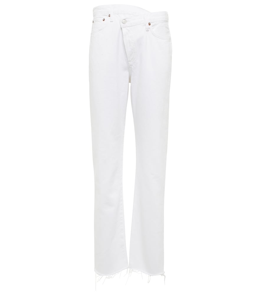 Criss Cross high-rise straight jeans