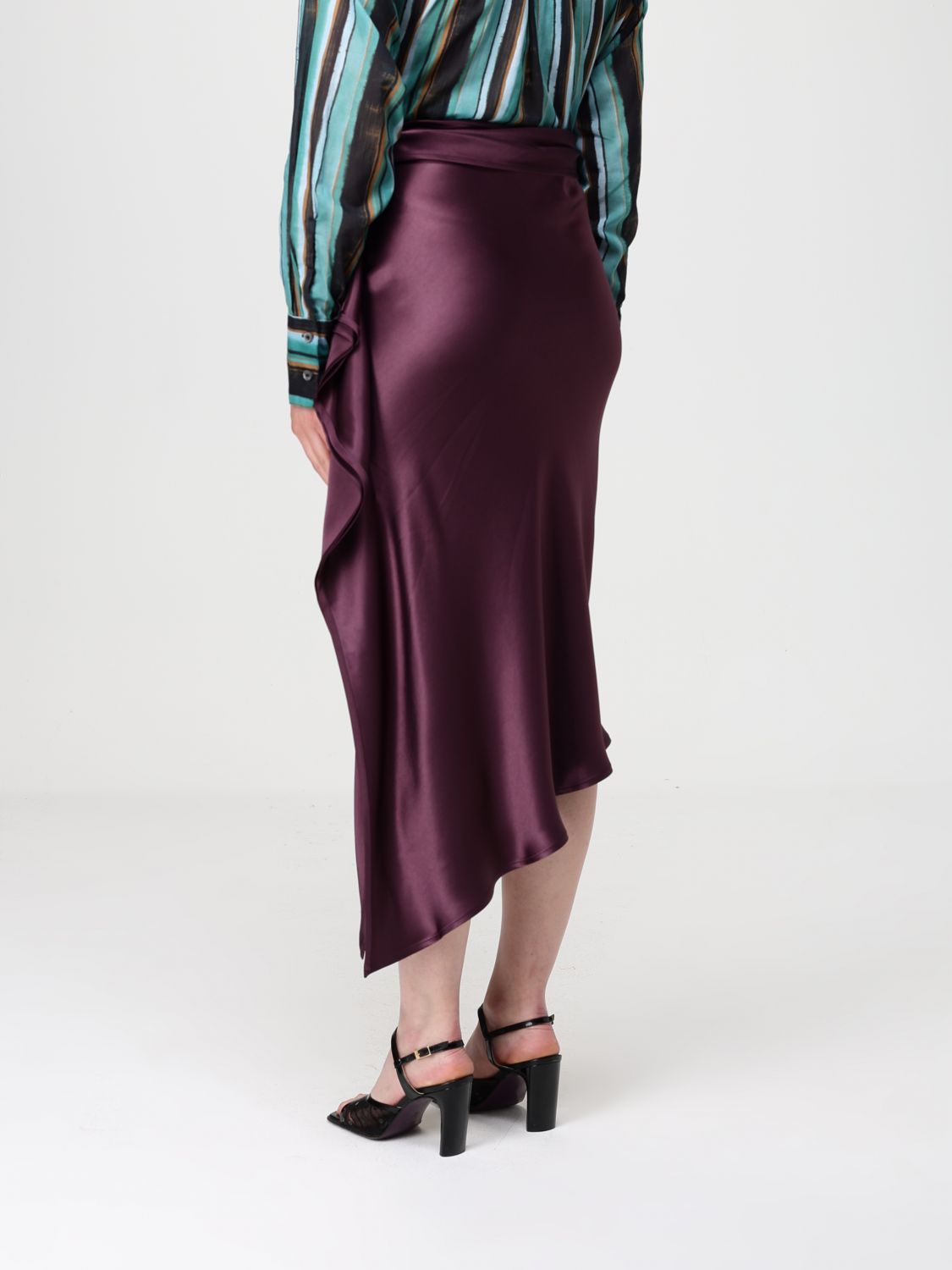 Skirt Woman color Burgundy