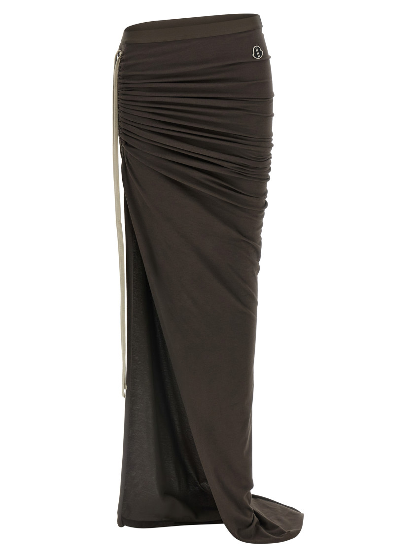 Rick Owens - moncler skirt asymmetric hem ruched drawstring