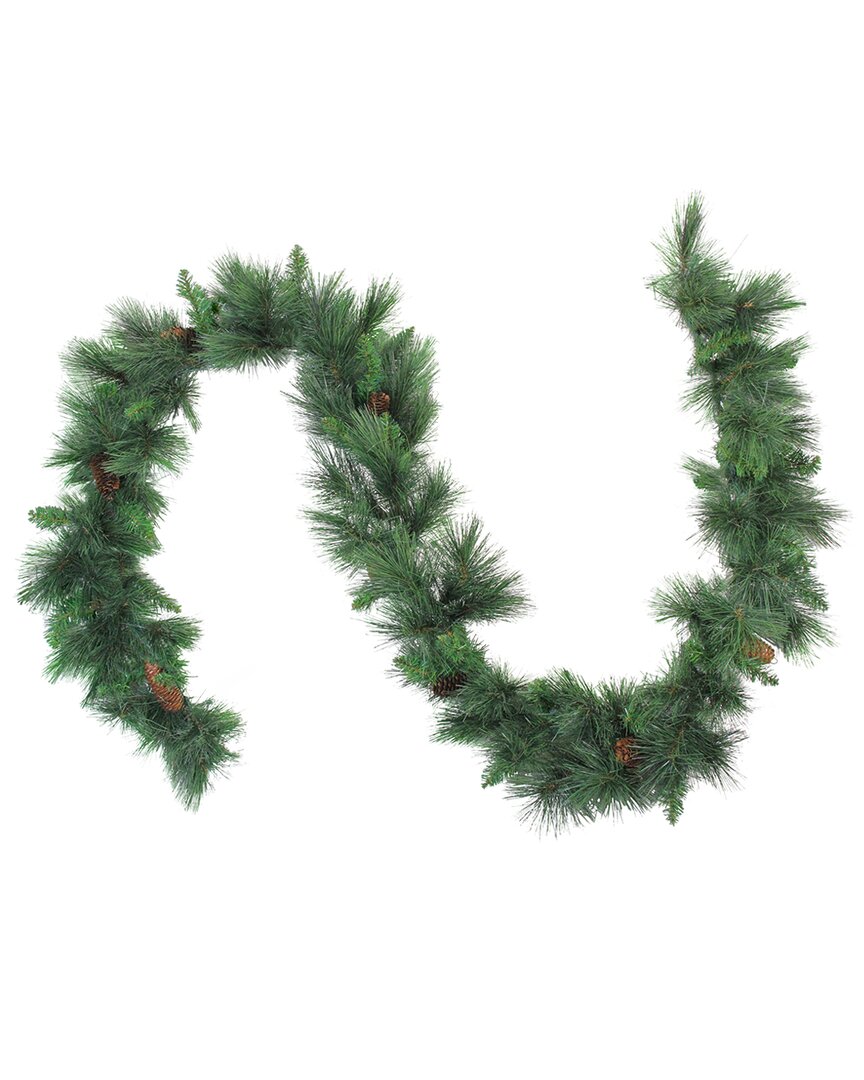 Northlight 9ft X 14in White Valley Pine With Pine Cones Artificial Christmas Garland - Unlit