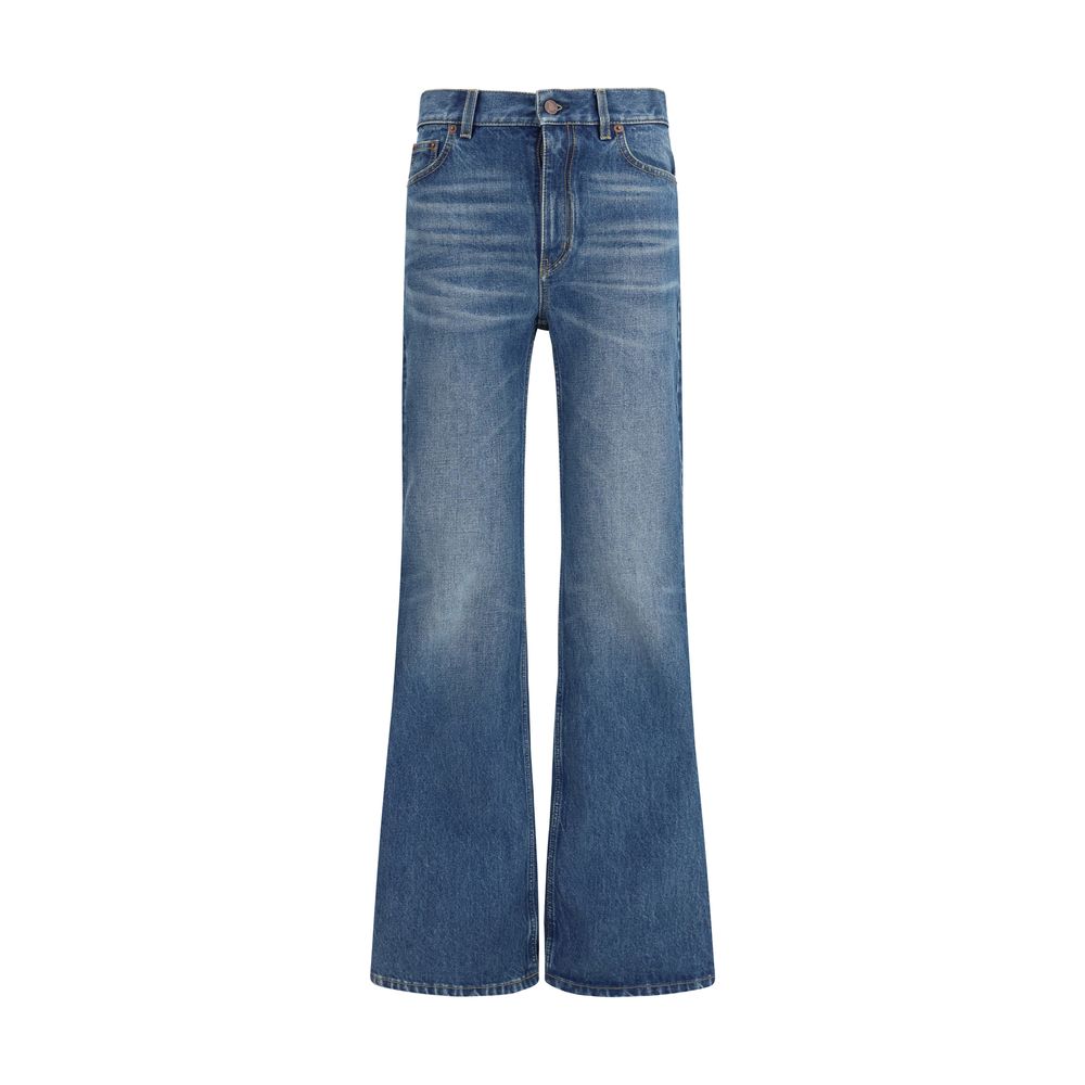 Organic Cotton Flared Jeans — Blue