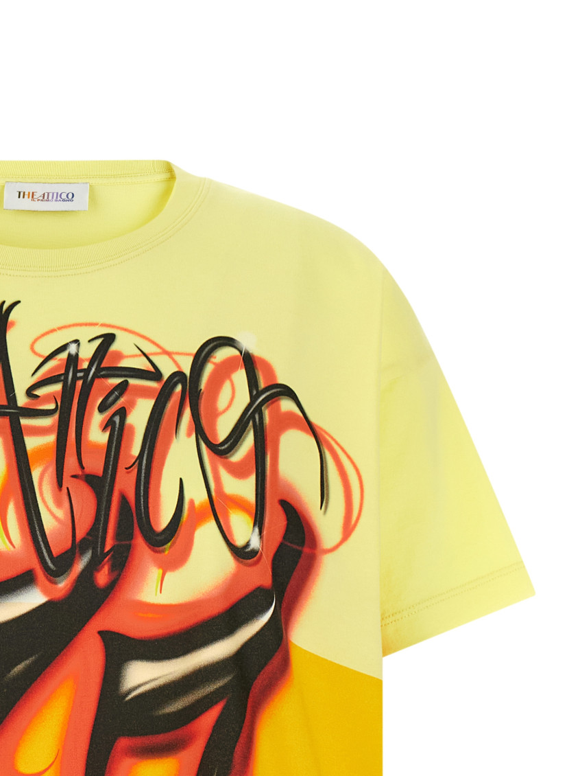Yellow Graphic Crew Neck T-Shirt