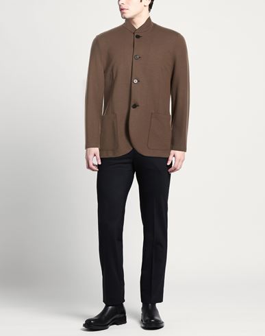 Man Blazer Taupe Size 38 Virgin Wool