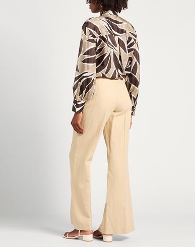Woman Shirt Taupe Size M Silk