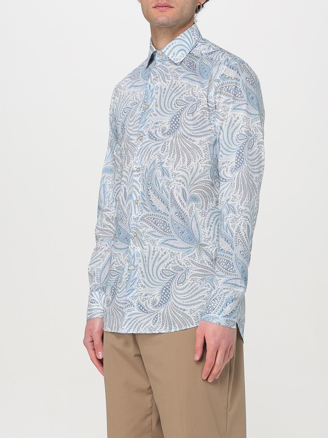 Shirt Men color Gnawed Blue