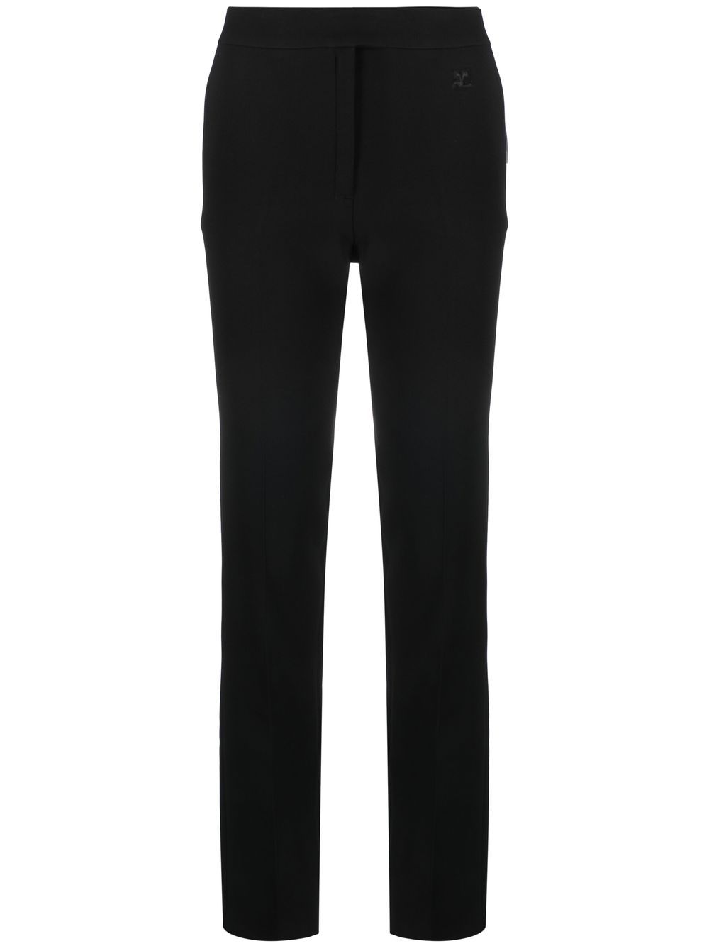 Mid-rise slim-fit trousers - Black