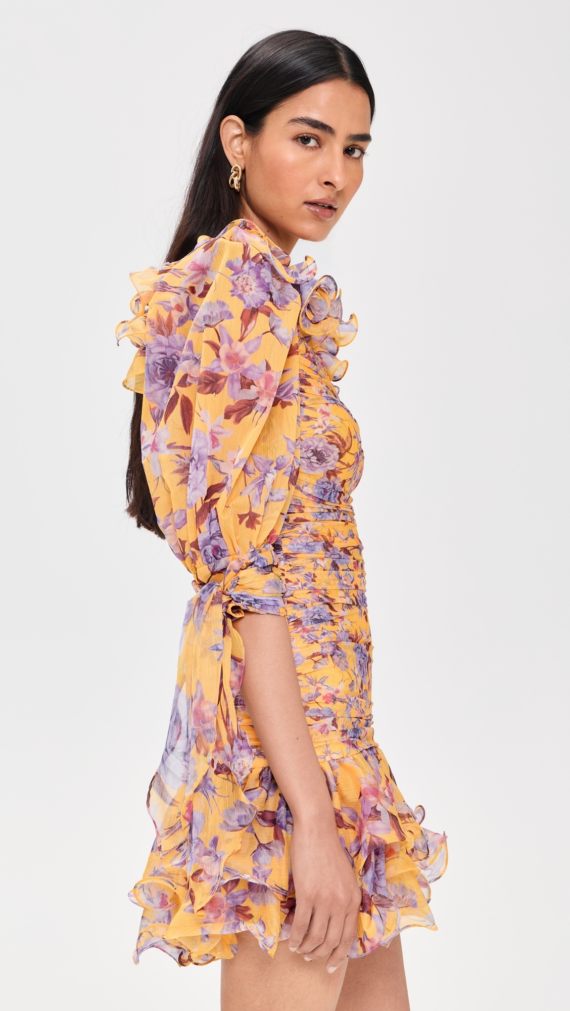 Peony Mini Dress Yellow