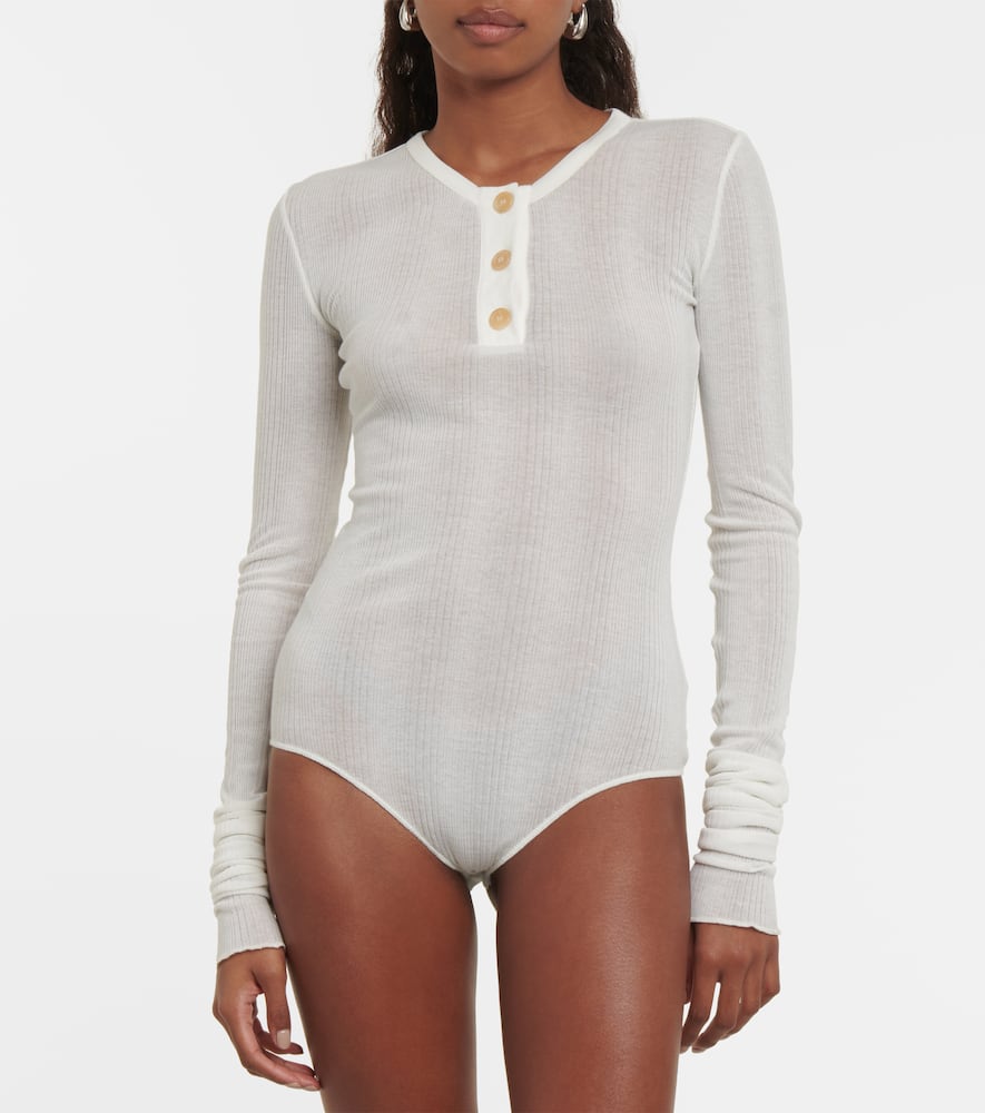 Janelle cotton-blend jersey bodysuit