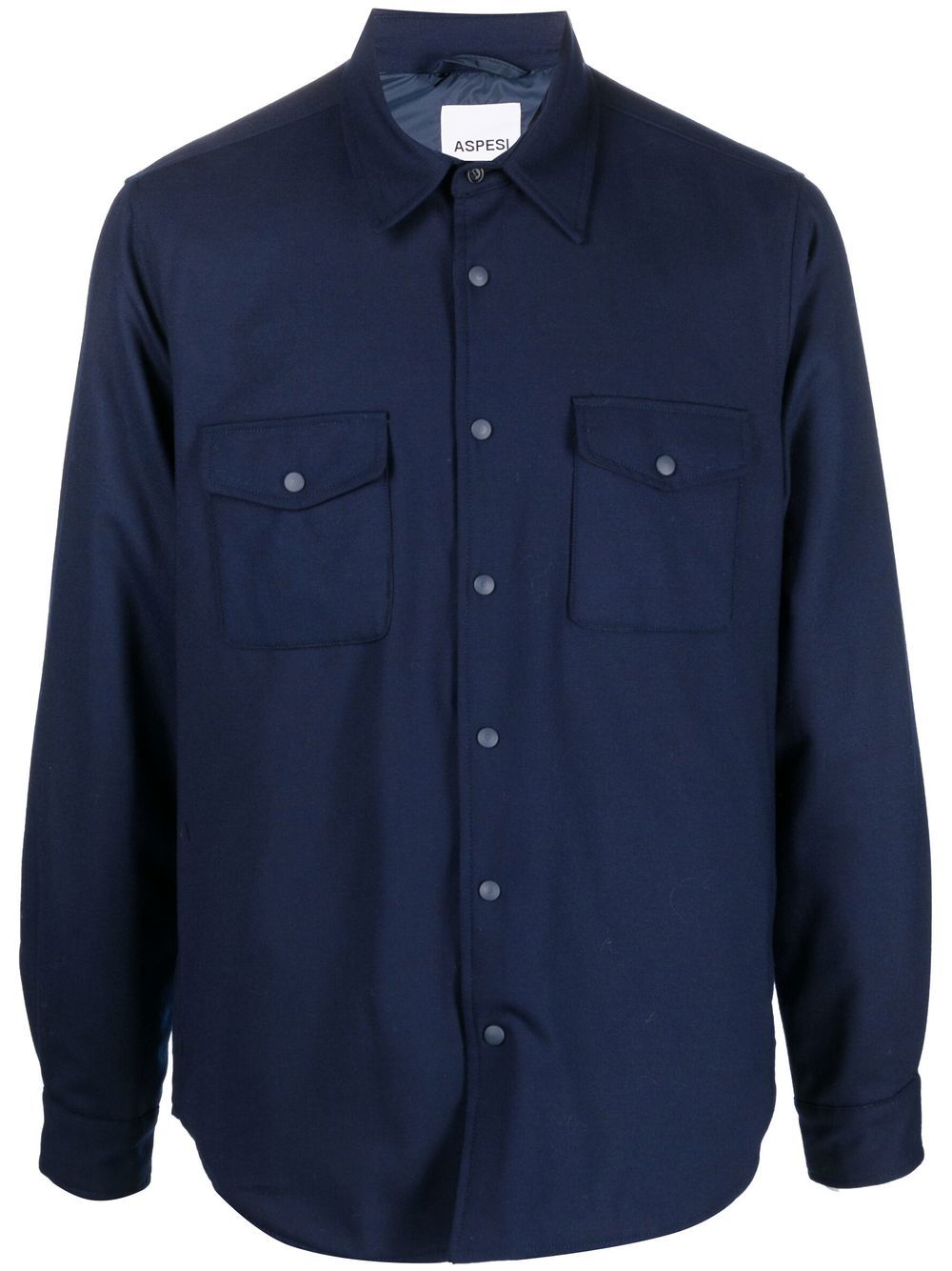 Buttoned-up long-sleeved shirt - Blue