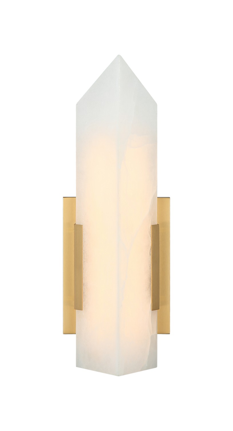 Aged Gold Brass LED Wall Sconce from the Rigio Collection