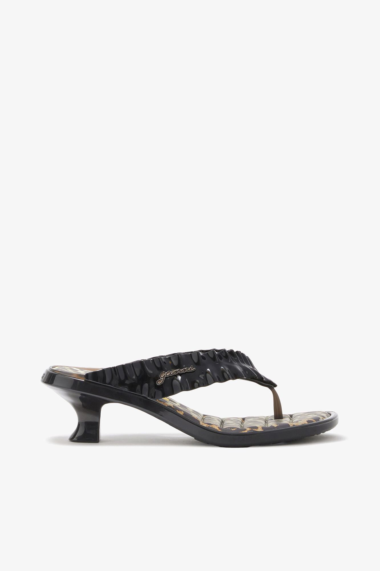 X Melissa Thong Kitten Heel in Leopard