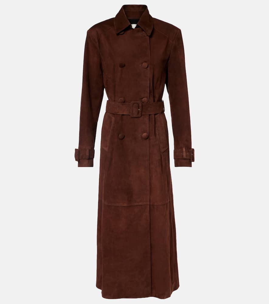 Tate suede trench coat