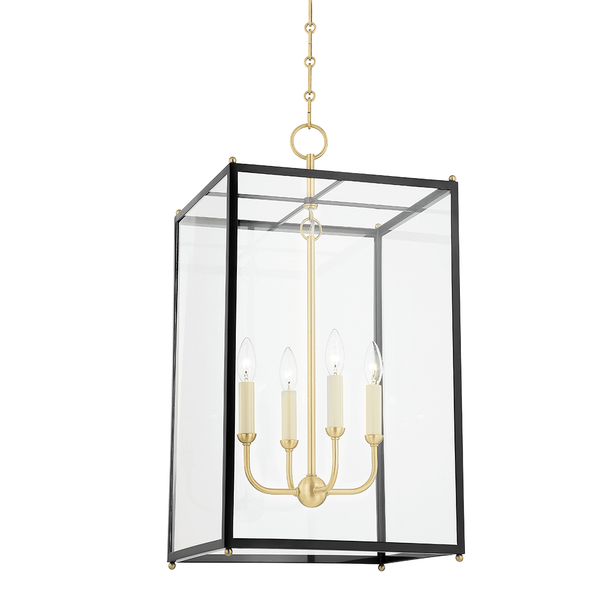 Aged Brass Four Light Lantern from the Chaselton Collection