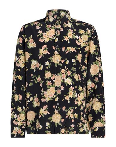 Man Shirt Black Size 17 Silk