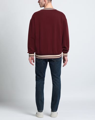 Man Sweatshirt Burgundy Size 34 Cotton, Elastane