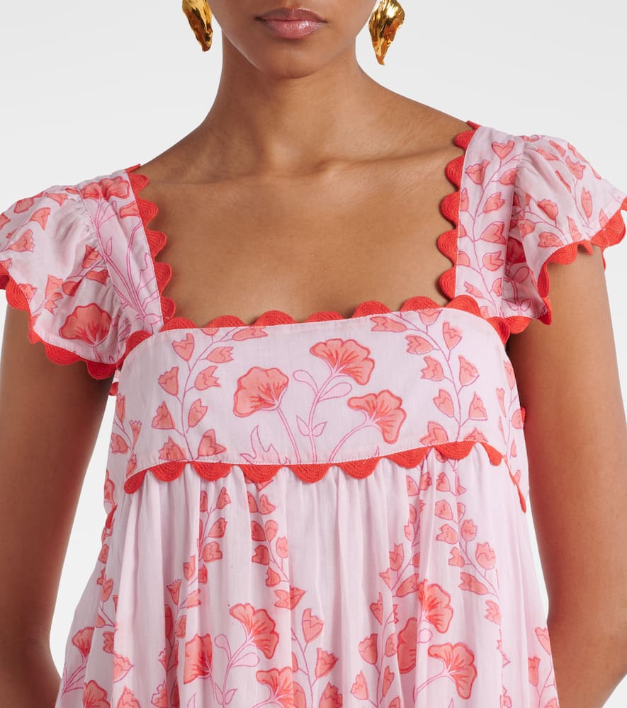 Printed cotton minidress