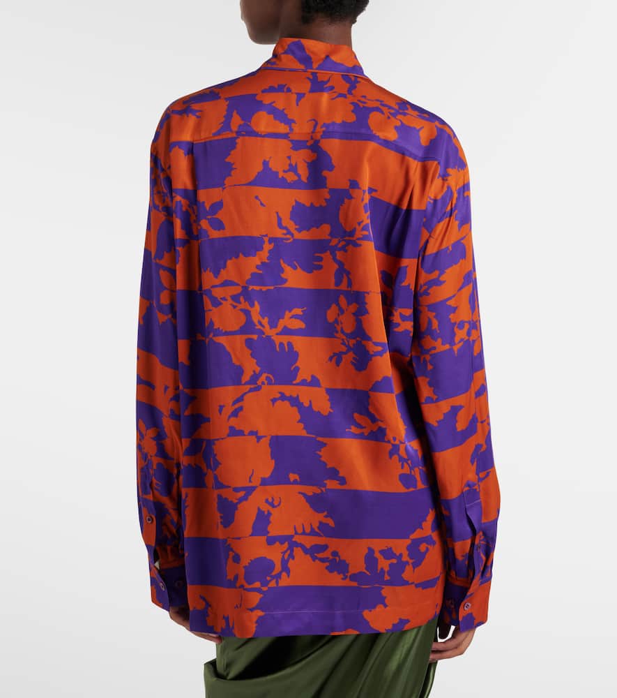 Printed satin shirt
