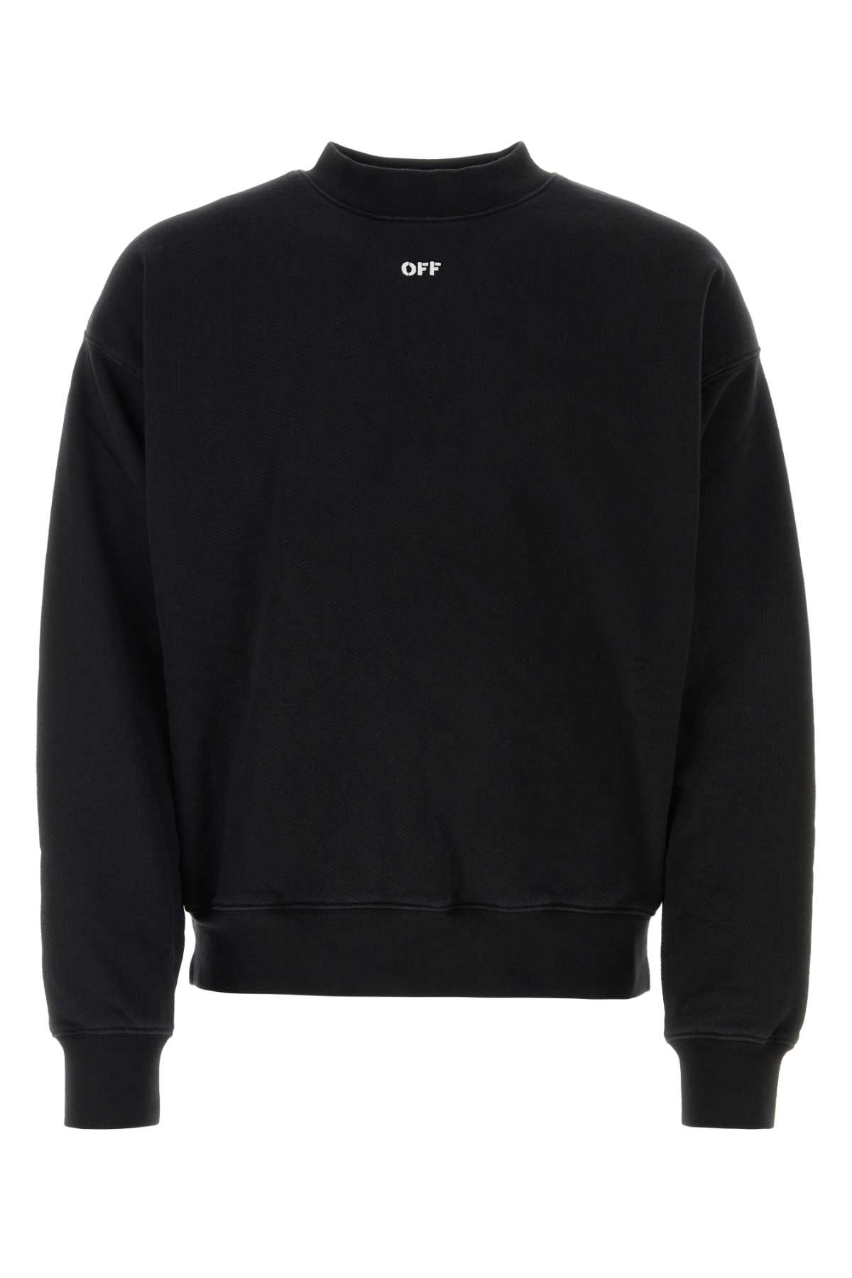 Arrows-embroidered cotton sweatshirt - Black